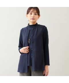 LOBJIE / ロブジェ ベスト | 【洗える・アンサンブル可】起毛リブベスト