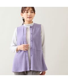 【洗える・アンサンブル可】起毛リブベスト