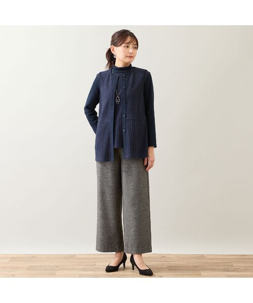 LOBJIE / ロブジェ ベスト | 【洗える・アンサンブル可】起毛リブベスト | 詳細5