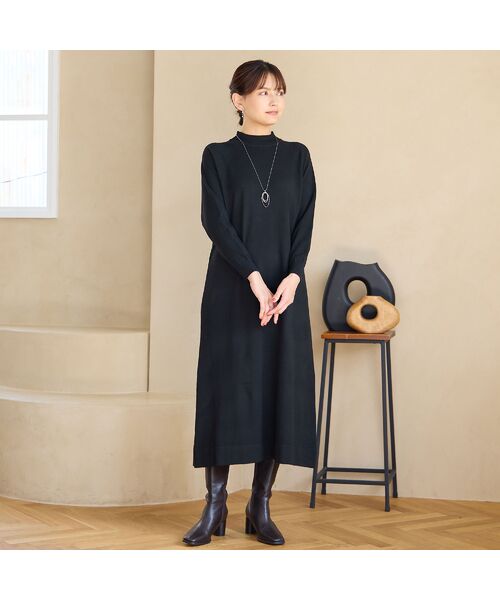 LOBJIE / ロブジェ ミニ丈・ひざ丈ワンピース | 【アンサンブルアイテム】ベストつきニットワンピース | 詳細7