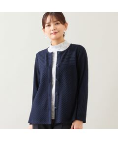 LOBJIE / ロブジェ カーディガン・ボレロ | 【洗える・アンサンブル可】起毛リブカーディガン