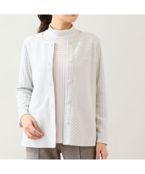 LOBJIE / ロブジェ カーディガン・ボレロ | 【洗える・アンサンブル可】起毛リブカーディガン | 詳細2