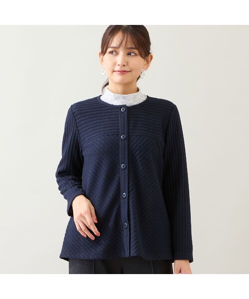 LOBJIE / ロブジェ カーディガン・ボレロ | 【洗える・アンサンブル可】起毛リブカーディガン | 詳細5