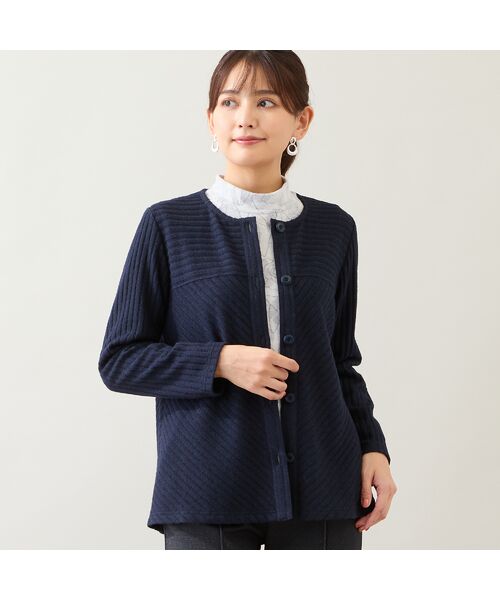 LOBJIE / ロブジェ カーディガン・ボレロ | 【洗える・アンサンブル可】起毛リブカーディガン | 詳細7