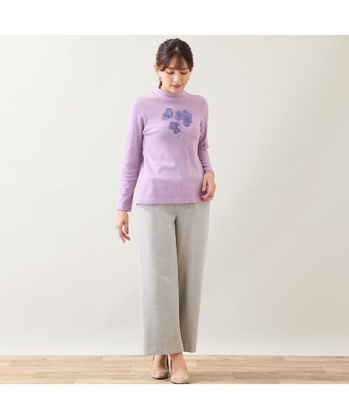 LOBJIE / ロブジェ その他パンツ | 【洗える・S～LLサイズ】両面起毛ツィーディーワイドパンツ | 詳細4