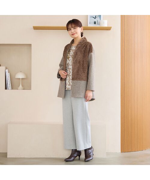 LOBJIE / ロブジェ その他パンツ | 【洗える・S～LLサイズ】両面起毛ツィーディーワイドパンツ | 詳細6