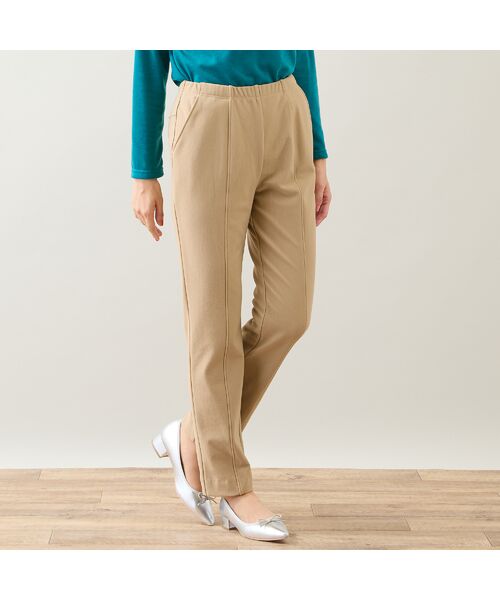 LOBJIE / ロブジェ その他パンツ | 【保温素材・洗える・日本製】裏起毛デニムライクパンツ | 詳細1