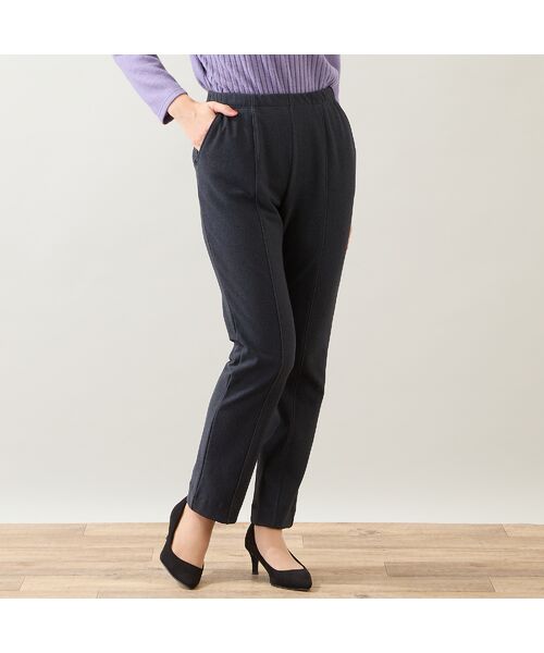 LOBJIE / ロブジェ その他パンツ | 【保温素材・洗える・日本製】裏起毛デニムライクパンツ | 詳細9