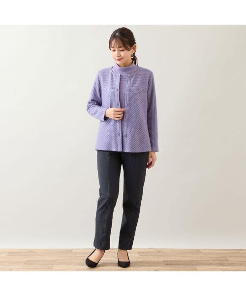 LOBJIE / ロブジェ その他パンツ | 【保温素材・洗える・日本製】裏起毛デニムライクパンツ | 詳細10