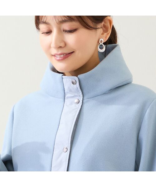 LOBJIE / ロブジェ その他アウター | ニット×キルティングコート（ブルー） | 詳細3