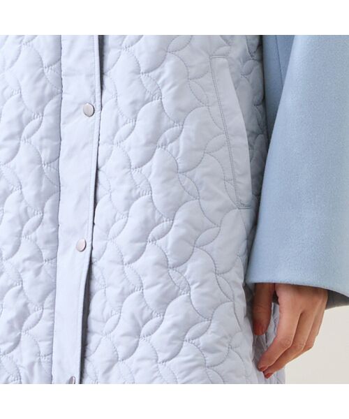 LOBJIE / ロブジェ その他アウター | ニット×キルティングコート（ブルー） | 詳細4