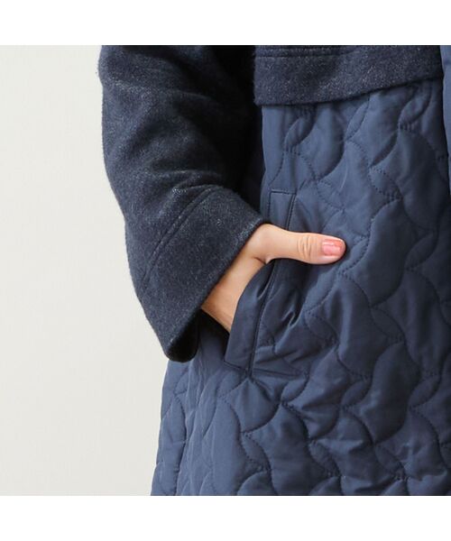 LOBJIE / ロブジェ その他アウター | ニット×キルティングコート（ダークブルー） | 詳細4