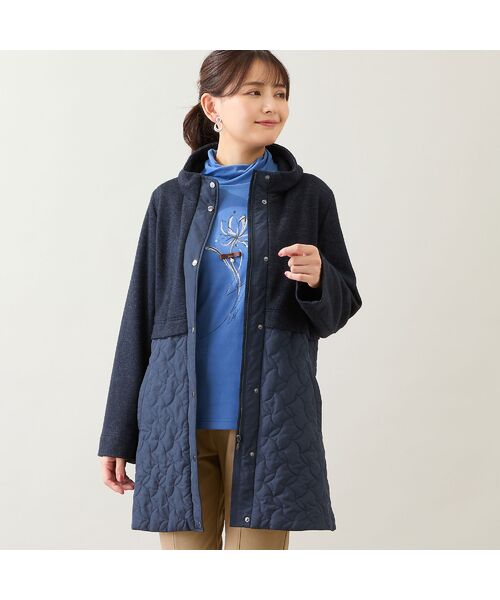 LOBJIE / ロブジェ その他アウター | ニット×キルティングコート（ダークブルー） | 詳細5