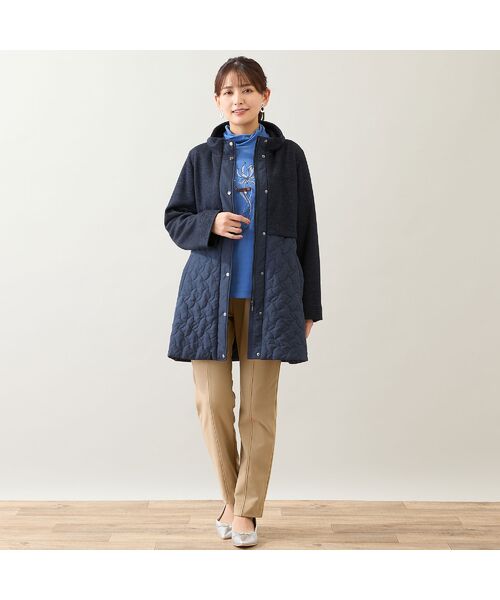 LOBJIE / ロブジェ その他アウター | ニット×キルティングコート（ダークブルー） | 詳細7
