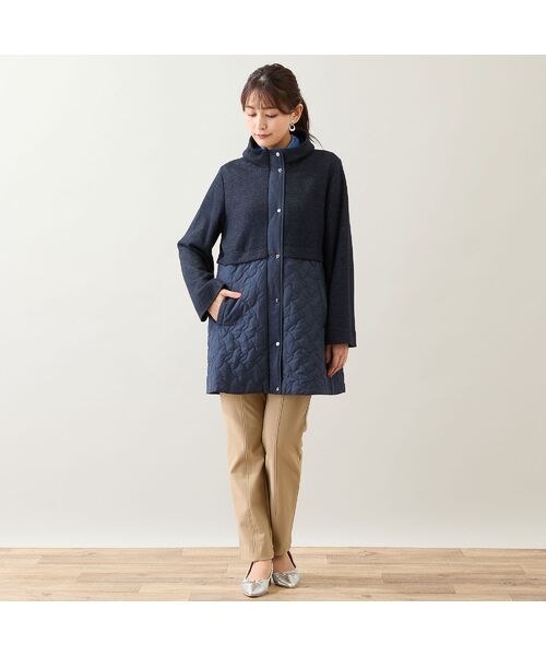 LOBJIE / ロブジェ その他アウター | ニット×キルティングコート（ダークブルー） | 詳細8