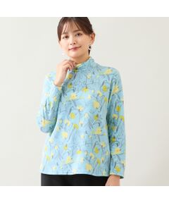 LOBJIE / ロブジェ カットソー | 【洗える・日本製】花柄起毛カットソー