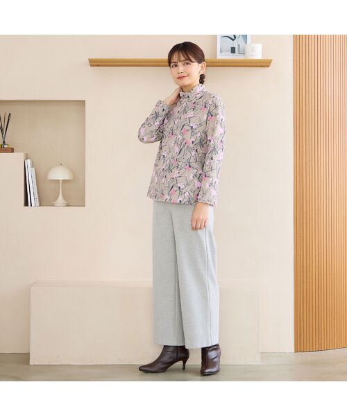 LOBJIE / ロブジェ カットソー | 【洗える・日本製】花柄起毛カットソー | 詳細2