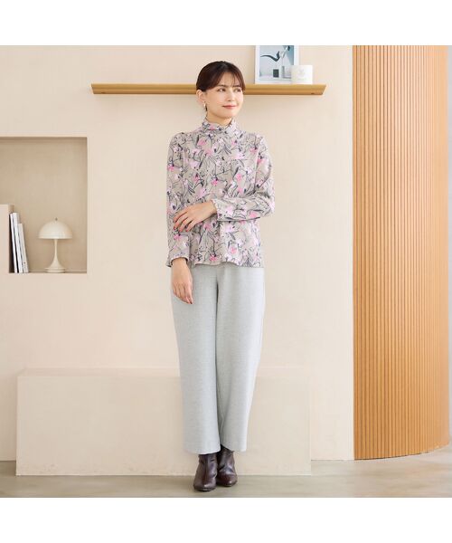 LOBJIE / ロブジェ カットソー | 【洗える・日本製】花柄起毛カットソー | 詳細3