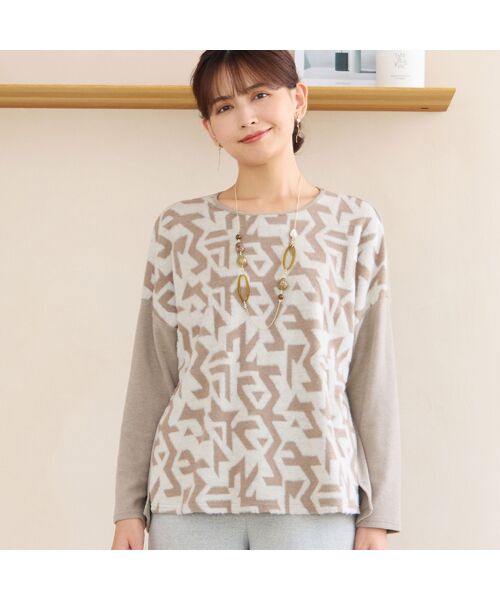 LOBJIE / ロブジェ カットソー | 【洗える・日本製】パイルジャカードプルオーバー | 詳細3