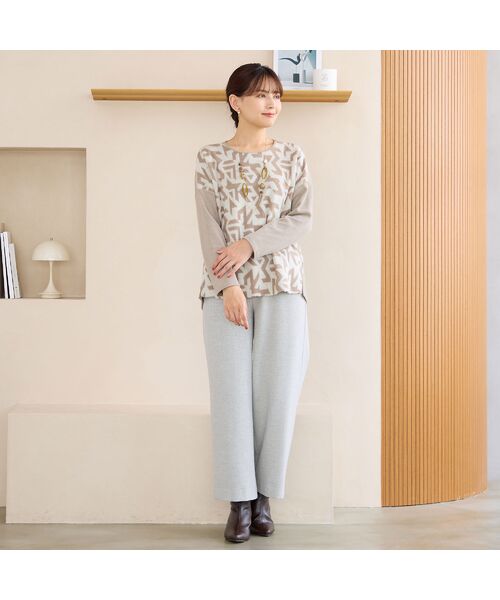 LOBJIE / ロブジェ カットソー | 【洗える・日本製】パイルジャカードプルオーバー | 詳細4