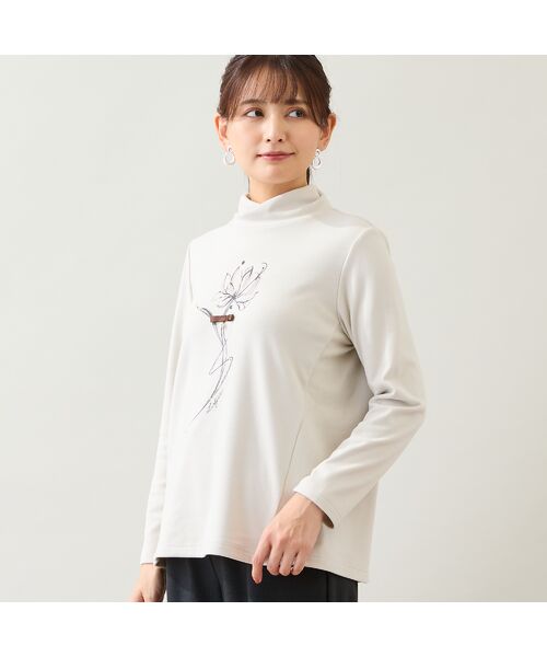 LOBJIE / ロブジェ カットソー | 【洗える】花プリント起毛カットソー | 詳細2