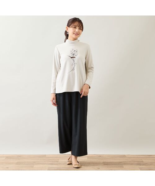 LOBJIE / ロブジェ カットソー | 【洗える】花プリント起毛カットソー | 詳細5