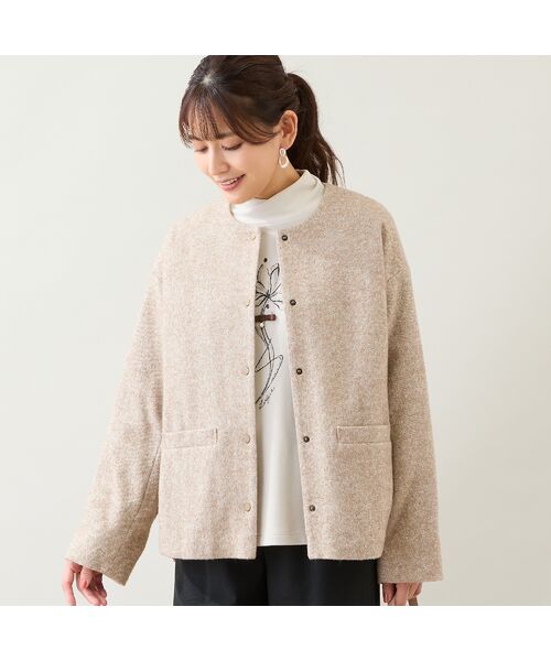 LOBJIE / ロブジェ カットソー | 【洗える】花プリント起毛カットソー | 詳細6