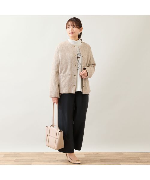 LOBJIE / ロブジェ カットソー | 【洗える】花プリント起毛カットソー | 詳細7