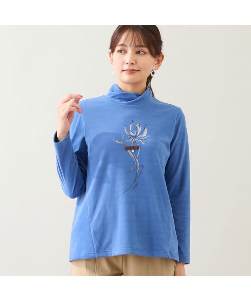 LOBJIE / ロブジェ カットソー | 【洗える】花プリント起毛カットソー | 詳細8