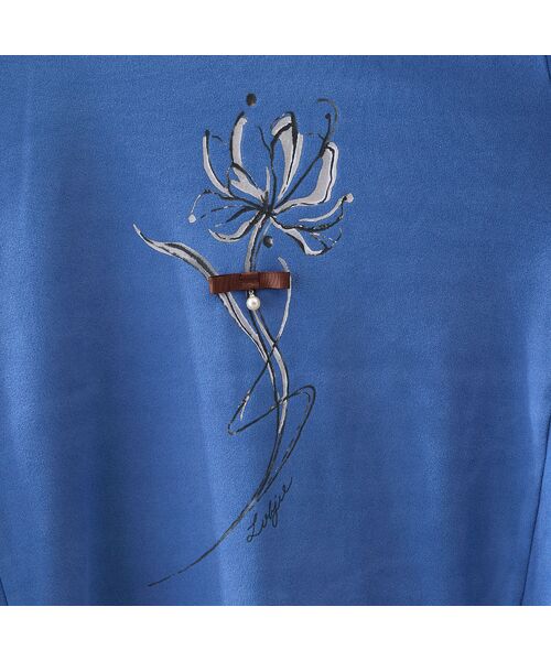 LOBJIE / ロブジェ カットソー | 【洗える】花プリント起毛カットソー | 詳細9