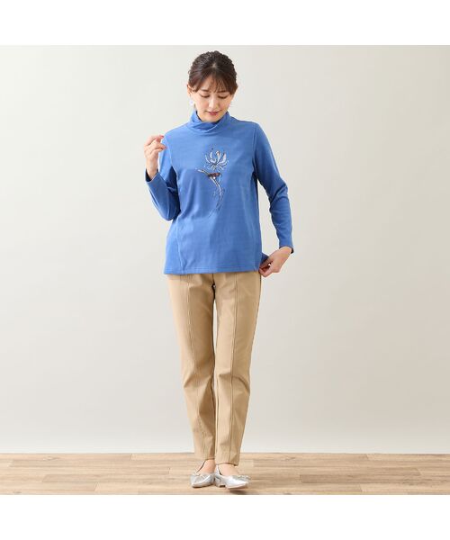 LOBJIE / ロブジェ カットソー | 【洗える】花プリント起毛カットソー | 詳細11