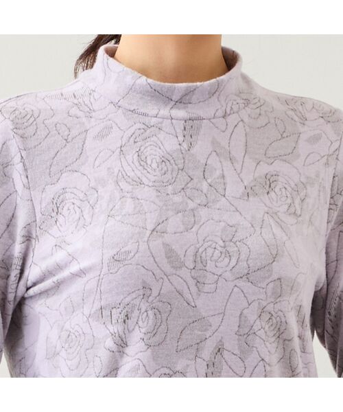 LOBJIE / ロブジェ カットソー | 【洗える・日本製】ローズ柄起毛ジャカードカットソー | 詳細10