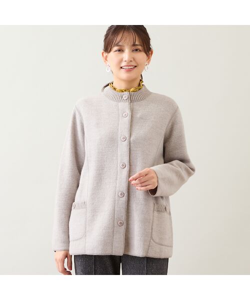 LOBJIE / ロブジェ その他アウター | 【ウール100%】圧縮ウールニットジャケット | 詳細1