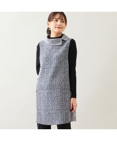 LOBJIE / ロブジェ ベスト | 【洗える】ロールカラーチュニックベスト