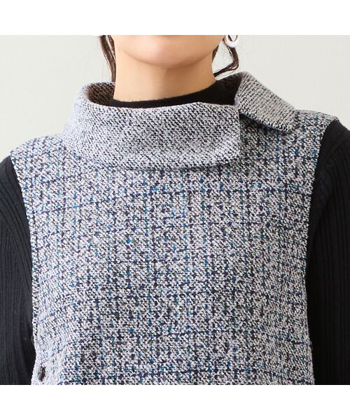 LOBJIE / ロブジェ ベスト | 【洗える】ロールカラーチュニックベスト | 詳細9