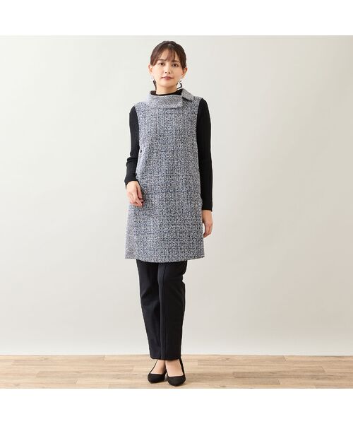 LOBJIE / ロブジェ ベスト | 【洗える】ロールカラーチュニックベスト | 詳細11