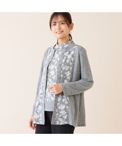 LOBJIE / ロブジェ カーディガン・ボレロ | 【洗える・アンサンブル可】フラワーオパールカーディガン