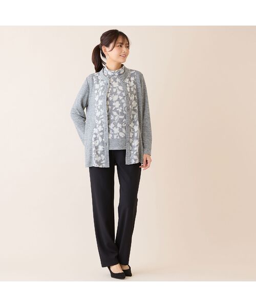 LOBJIE / ロブジェ カーディガン・ボレロ | 【洗える・アンサンブル可】フラワーオパールカーディガン | 詳細6