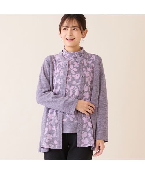 LOBJIE / ロブジェ カーディガン・ボレロ | 【洗える・アンサンブル可】フラワーオパールカーディガン | 詳細7