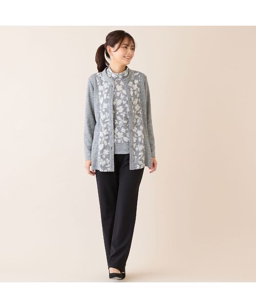 LOBJIE / ロブジェ カットソー | 【洗える・日本製・アンサンブル可】フラワーオパールカットソー | 詳細6