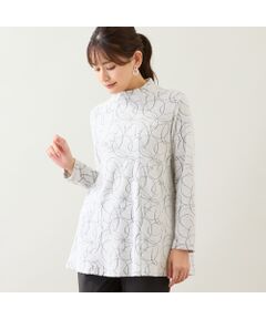 LOBJIE / ロブジェ カットソー | 【洗える・日本製】サークルジャカード起毛カットソー