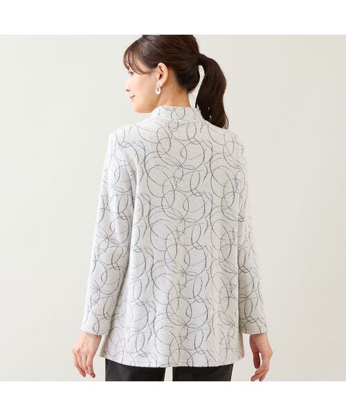 LOBJIE / ロブジェ カットソー | 【洗える・日本製】サークルジャカード起毛カットソー | 詳細1