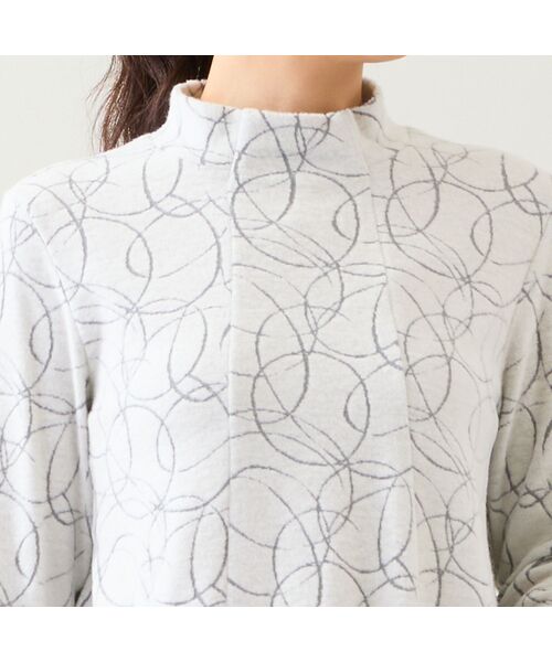 LOBJIE / ロブジェ カットソー | 【洗える・日本製】サークルジャカード起毛カットソー | 詳細3