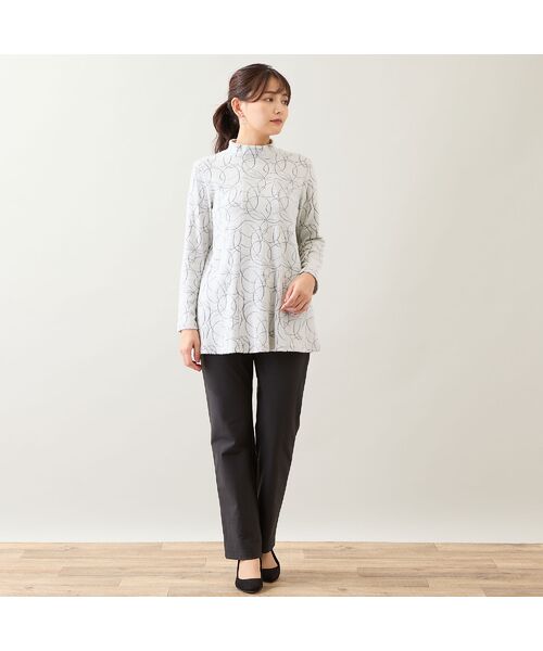 LOBJIE / ロブジェ カットソー | 【洗える・日本製】サークルジャカード起毛カットソー | 詳細5