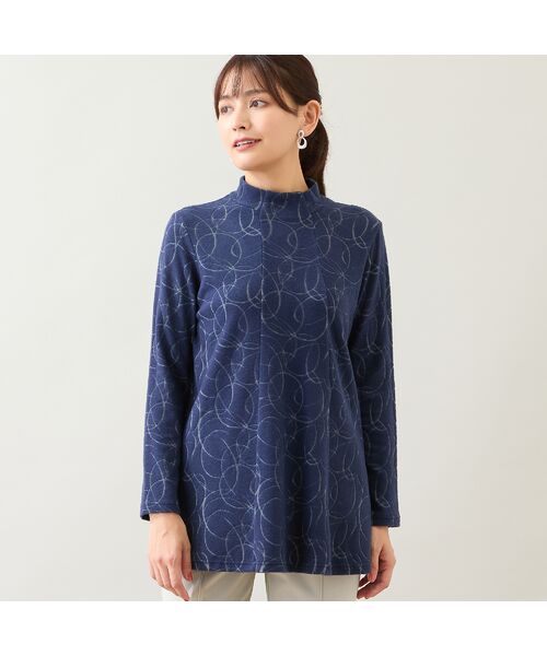 LOBJIE / ロブジェ カットソー | 【洗える・日本製】サークルジャカード起毛カットソー | 詳細7