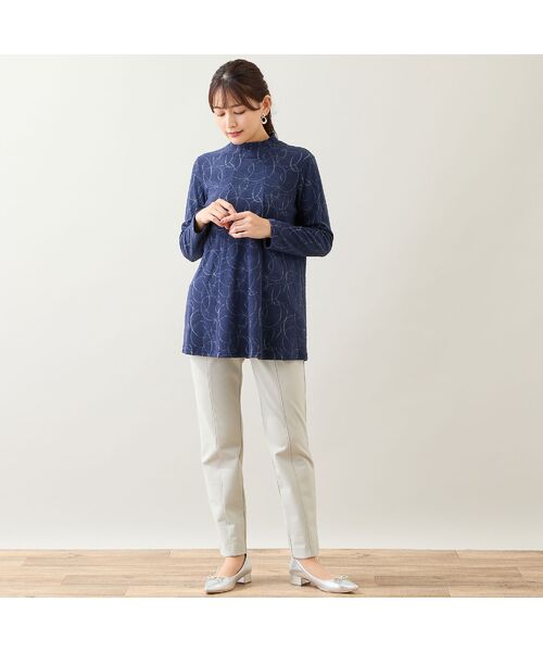 LOBJIE / ロブジェ カットソー | 【洗える・日本製】サークルジャカード起毛カットソー | 詳細9