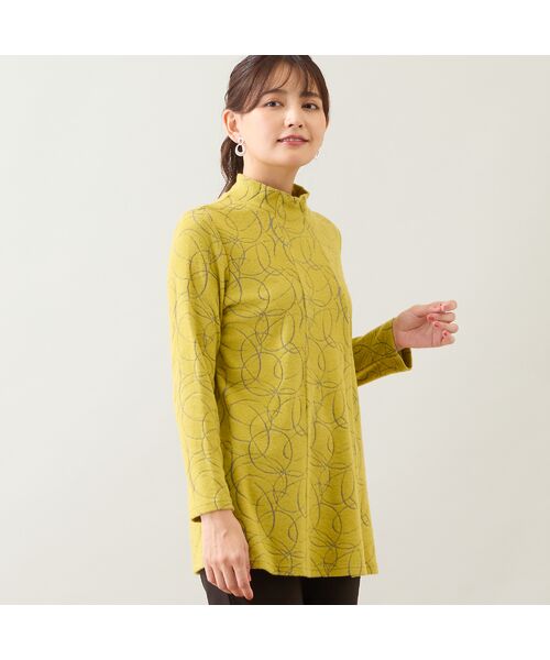 LOBJIE / ロブジェ カットソー | 【洗える・日本製】サークルジャカード起毛カットソー | 詳細12