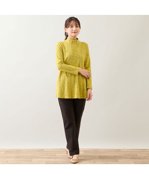 LOBJIE / ロブジェ カットソー | 【洗える・日本製】サークルジャカード起毛カットソー | 詳細15