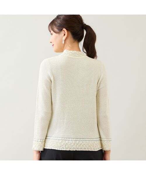 LOBJIE / ロブジェ ニット・セーター | 【日本製】ふくれジャカードセーター | 詳細1