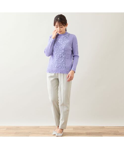 LOBJIE / ロブジェ ニット・セーター | 【日本製】ふくれジャカードセーター | 詳細14